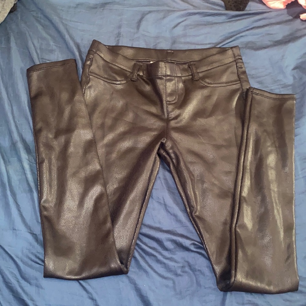 Black polyester spandex pants